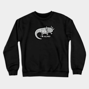 Axolotl - I'm Alive! - meaningful hand drawn animal design Crewneck Sweatshirt